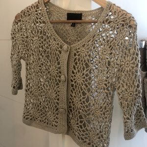 Crochet 3/4 sleeve cardigan